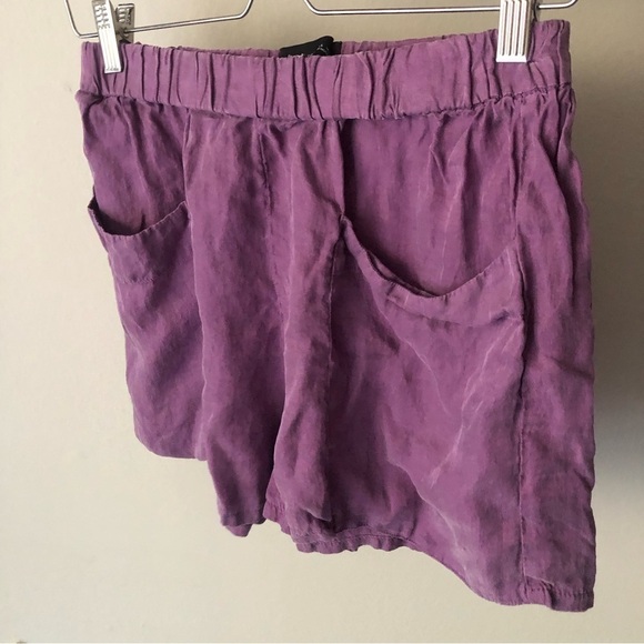 Zara Soft Pullon Pocket Shorts in Purple Size Large - Picture 6 of 7